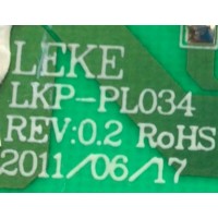 FUENTE PARA TV SEIKI / NUMERO DE PARTE LK-PL240406E2 / LKP-PL034 / MO29220008 / 20120925 / A000812 / PANEL V216BG1 -LE1 REV.C1 / MODELO SE222FS